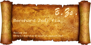 Bernhard Zsófia névjegykártya